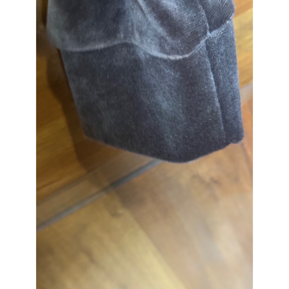 NWT Cable & Gauge Studio Brown Velour Ruched Zip Hoodie Rhinestone Accent Size M - Picture 5 of 8